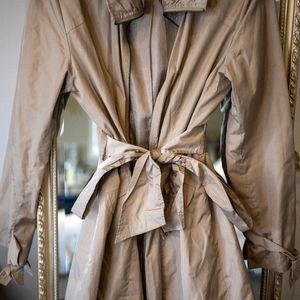 Cole Haan Sateen Finish Trench Coat